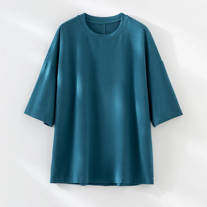 Herren Oversized T-Shirt aus hochwertigem Baumwollmix mit überschnittener Schulter und lockerem Fall Nord Taschen
