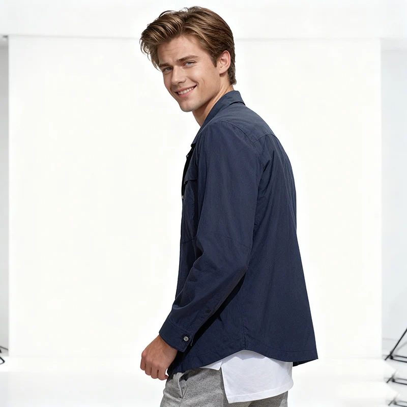 Herren multifunktionales Übershirt aus technischer Mikrofaser Nord Taschen