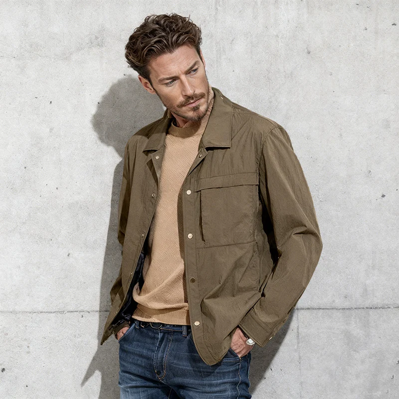 Herren multifunktionales Übershirt aus technischer Mikrofaser Nord Taschen