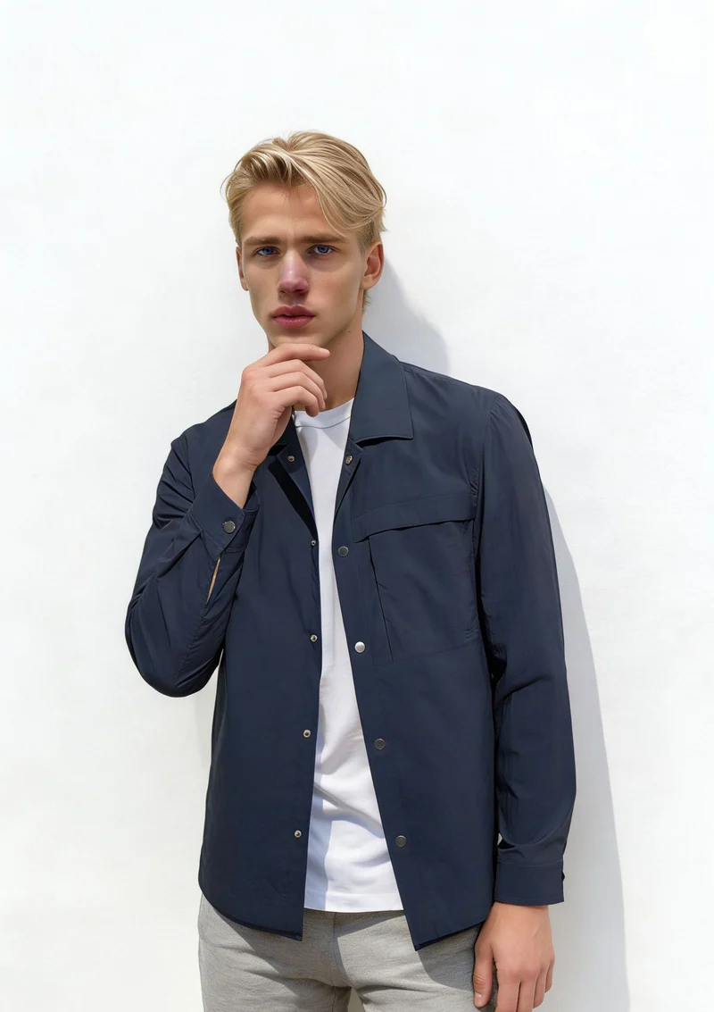 Herren multifunktionales Übershirt aus technischer Mikrofaser Nord Taschen