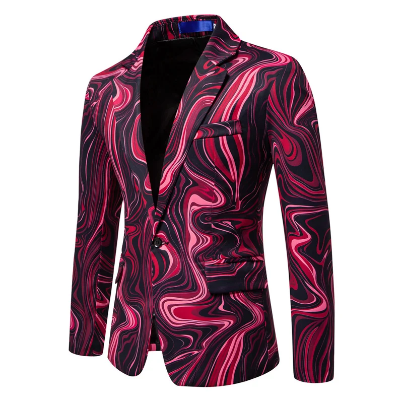 Herren Zweiteiliges Statement-Sakko und Anzughose mit psychedelischem Swirl-Print Nord Taschen