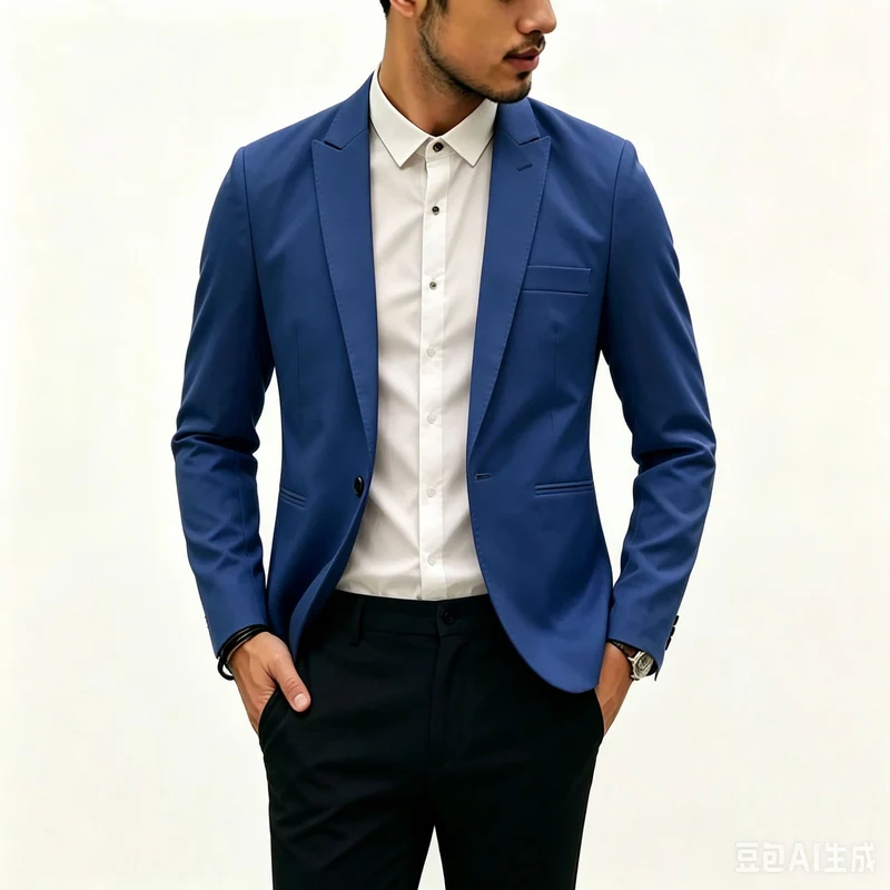 Herren Zweiteiliges Slim‑Fit Anzugset mit schmalem Revers und Stretchgewebe Nord Taschen