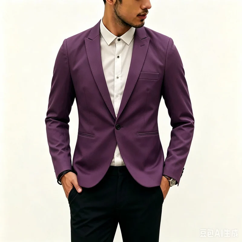 Herren Zweiteiliges Slim‑Fit Anzugset mit schmalem Revers und Stretchgewebe Nord Taschen