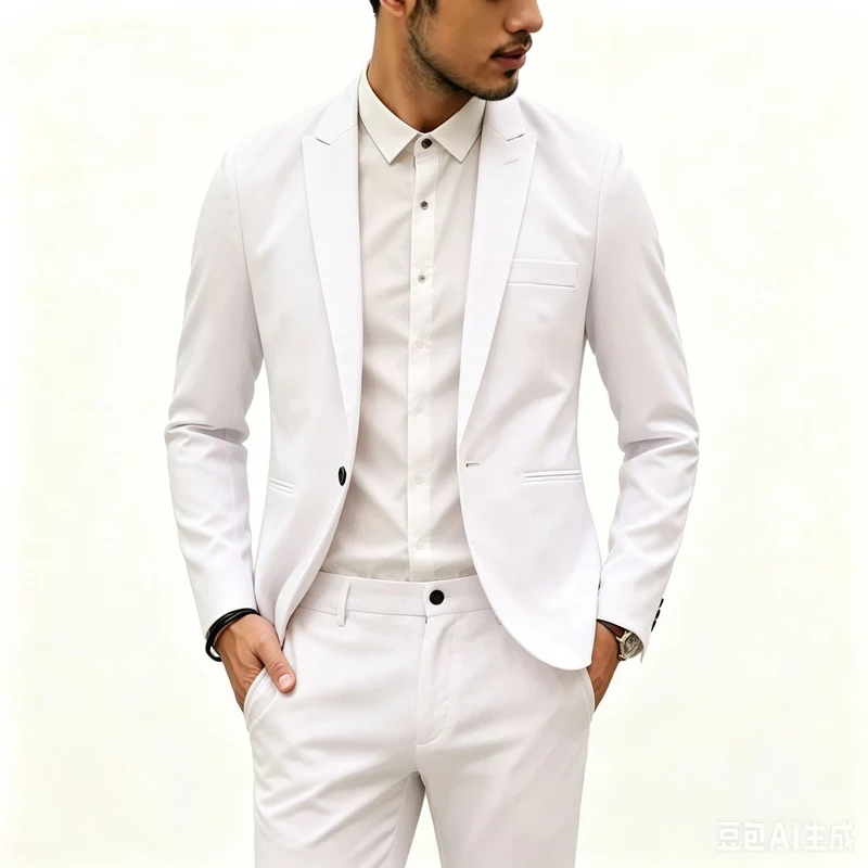 Herren Zweiteiliges Slim‑Fit Anzugset mit schmalem Revers und Stretchgewebe Nord Taschen