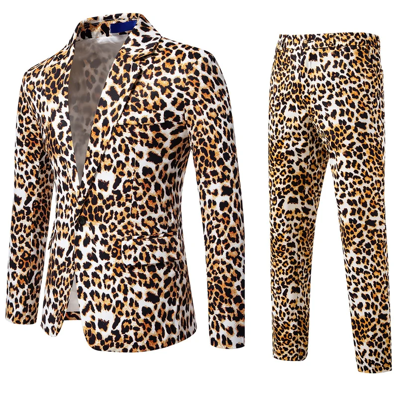 Herren Zweiteiliges Satin-Anzugsset mit grafischem Allover‑Print und schmaler Silhouette Nord Taschen