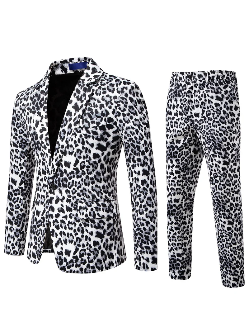 Herren Zweiteiliges Satin-Anzugsset mit grafischem Allover‑Print und schmaler Silhouette Nord Taschen