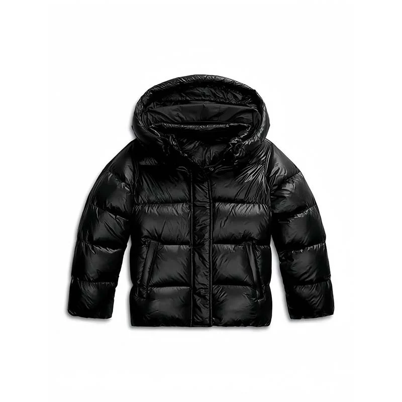 Damen Gesteppte Steppjacke mit Kapuze, Boxy-Schnitt und wasserabweisender Hülle Nord Taschen