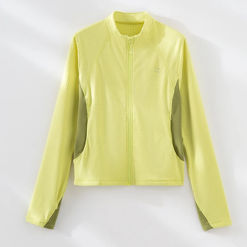 Damen Atmungsaktive Sportjacke mit Stehkragen, Raglanärmeln und Stretch-Einsätzen Nord Taschen