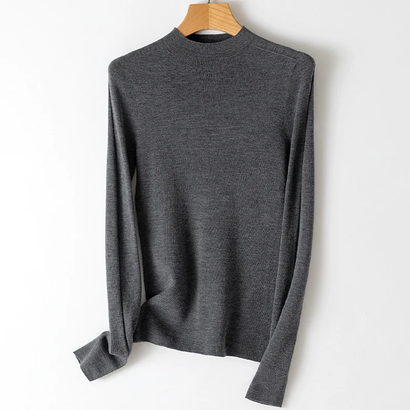 Damen Feinstrickpullover mit Stehkragen und schlanker Silhouette Nord Taschen
