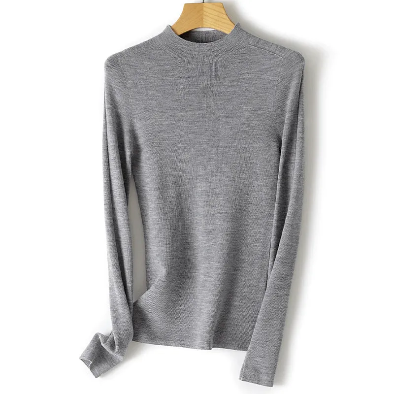 Damen Feinstrickpullover mit Stehkragen und schlanker Silhouette Nord Taschen