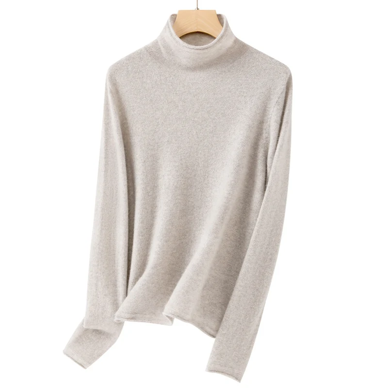 Damen Feinstrick-Rollkragenpullover mit schmaler Passform und hochwertiger Jersey-Qualität Nord Taschen