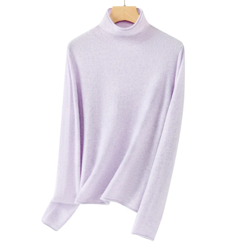 Damen Feinstrick-Rollkragenpullover mit schmaler Passform und hochwertiger Jersey-Qualität Nord Taschen