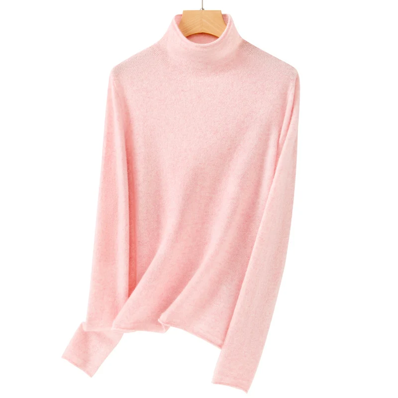 Damen Feinstrick-Rollkragenpullover mit schmaler Passform und hochwertiger Jersey-Qualität Nord Taschen