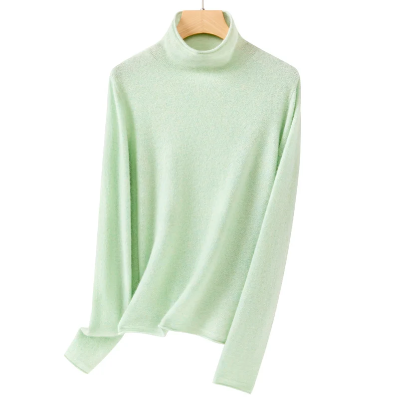 Damen Feinstrick-Rollkragenpullover mit schmaler Passform und hochwertiger Jersey-Qualität Nord Taschen
