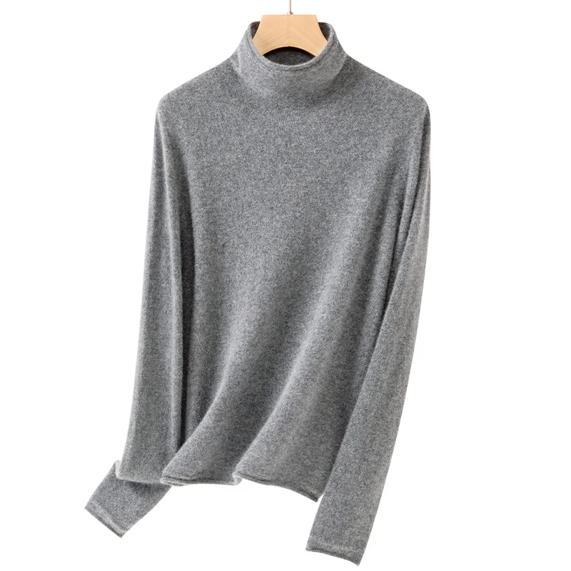 Damen Feinstrick-Rollkragenpullover mit schmaler Passform und hochwertiger Jersey-Qualität Nord Taschen