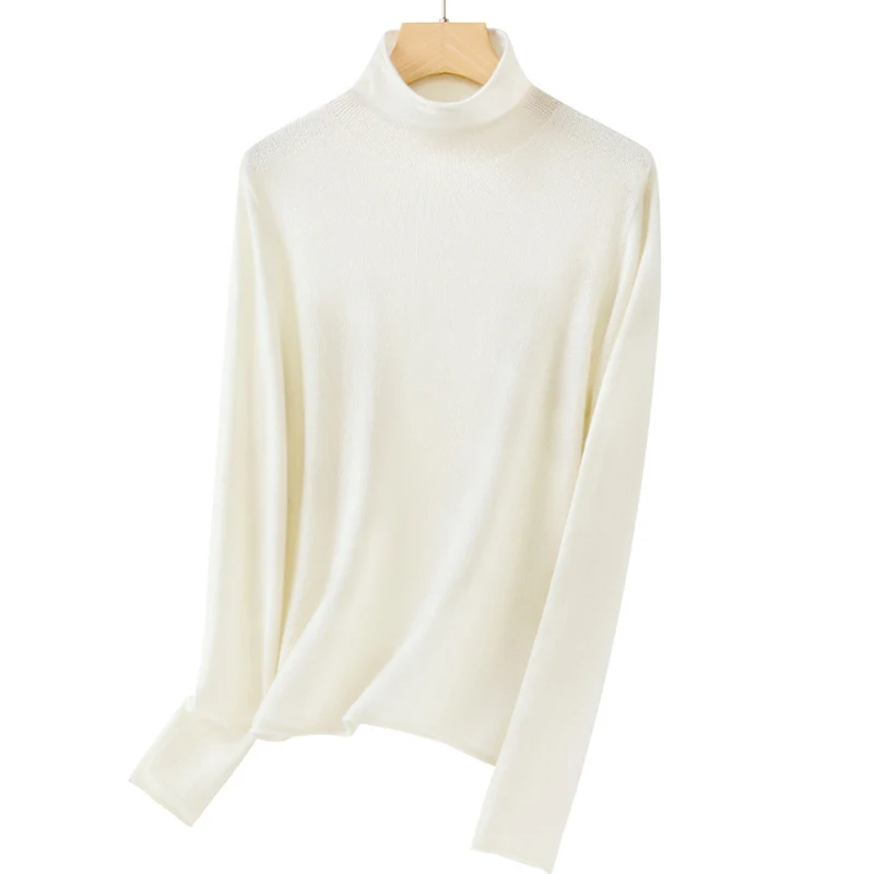Damen Feinstrick-Rollkragenpullover mit schmaler Passform und hochwertiger Jersey-Qualität Nord Taschen