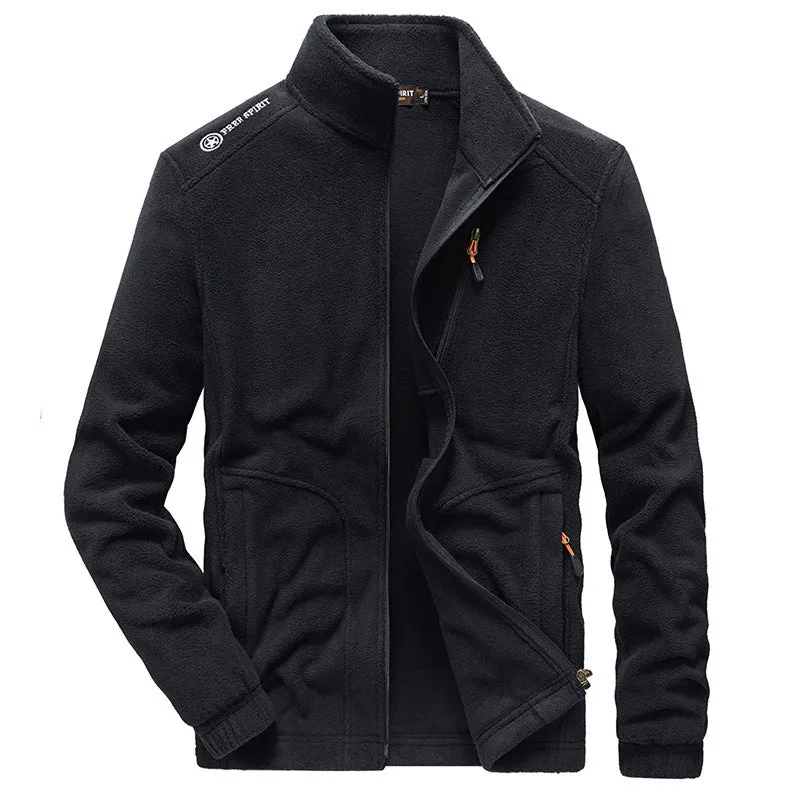 Herren Microfleece-Outdoorjacke mit Stehkragen, durchgehendem Reißverschluss und Ziptaschen Nord Taschen