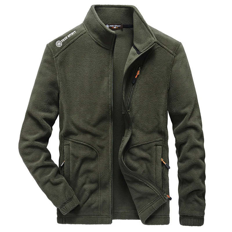 Herren Microfleece-Outdoorjacke mit Stehkragen, durchgehendem Reißverschluss und Ziptaschen Nord Taschen