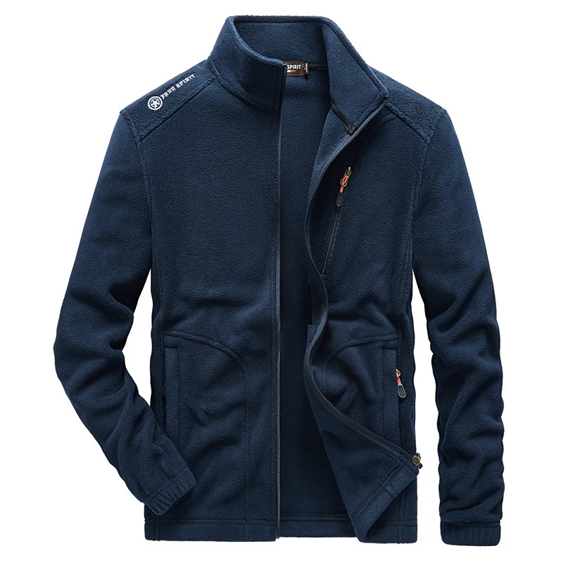 Herren Microfleece-Outdoorjacke mit Stehkragen, durchgehendem Reißverschluss und Ziptaschen Nord Taschen