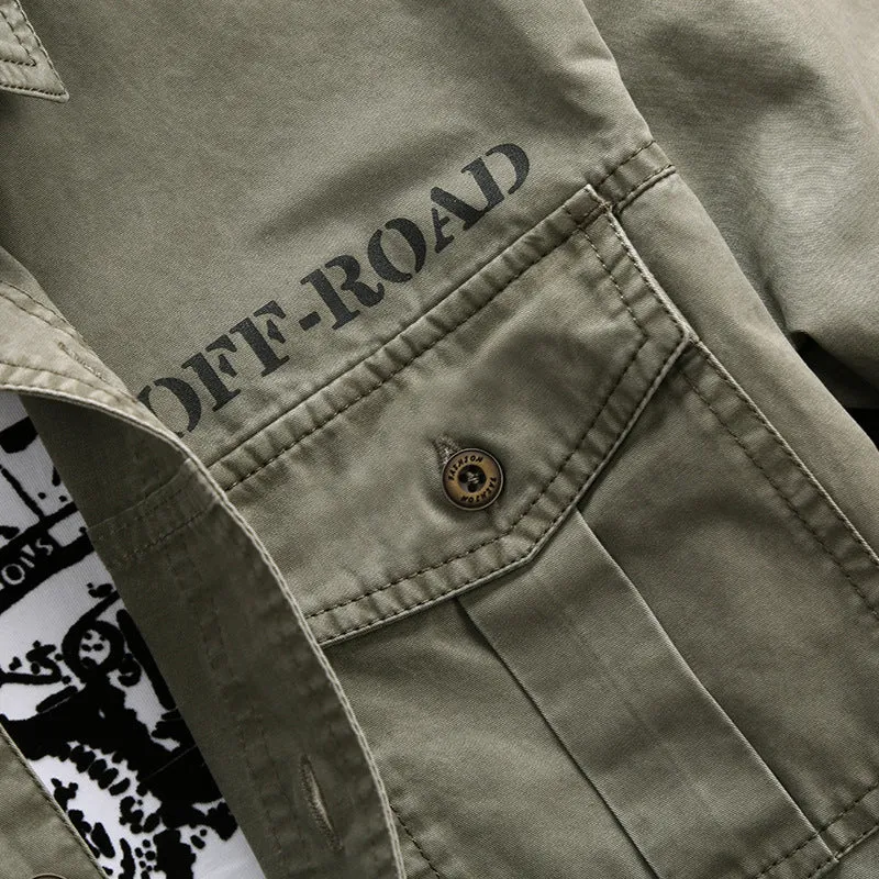 Herren Longline Canvas-Overshirt im Utility-Stil mit Brustpattentaschen Nord Taschen