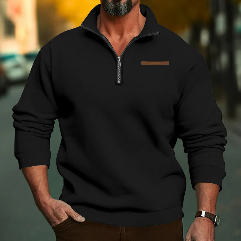 Herren Fleece Sweatshirt mit Reißverschluss