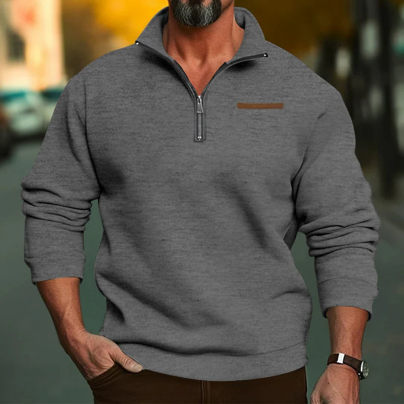 Herren Fleece Sweatshirt mit Reißverschluss