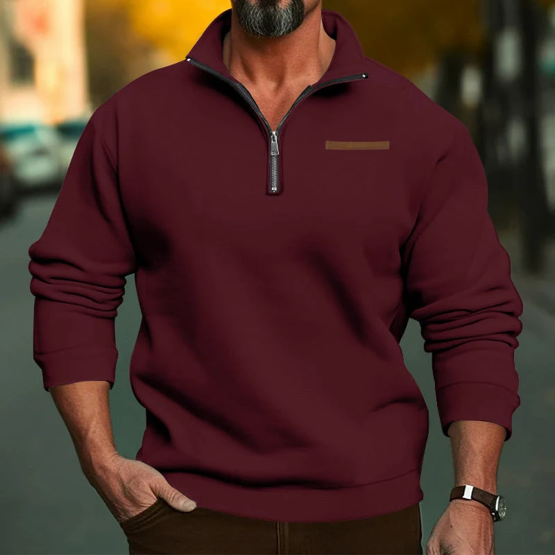 Herren Fleece Sweatshirt mit Reißverschluss