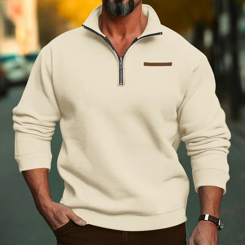 Herren Fleece Sweatshirt mit Reißverschluss