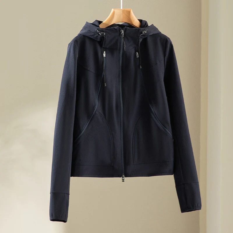 Damen Kapuzen-Softshelljacke mit Zwei-Wege-Reißverschluss und ergonomischer Schnitt Nord Taschen