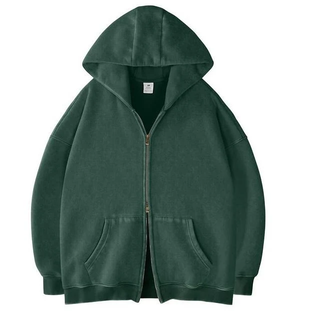 Unisex Oversized Kapuzenjacke mit Doppelreißverschluss und Kängurutaschen Nord Taschen