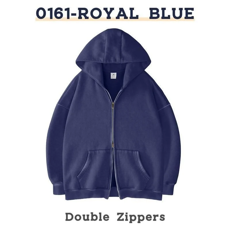 Unisex Oversized Kapuzenjacke mit Doppelreißverschluss und Kängurutaschen Nord Taschen