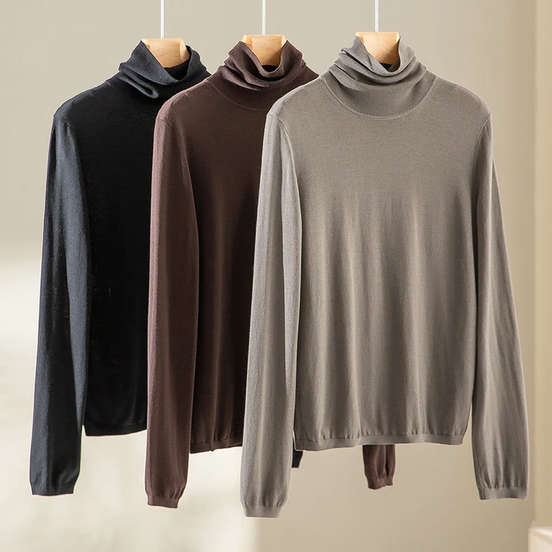 Damen Feiner Rollkragenpullover aus leichtem Feinstrick Nord Taschen