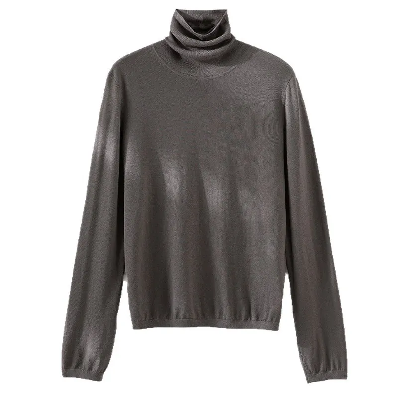 Damen Feiner Rollkragenpullover aus leichtem Feinstrick Nord Taschen