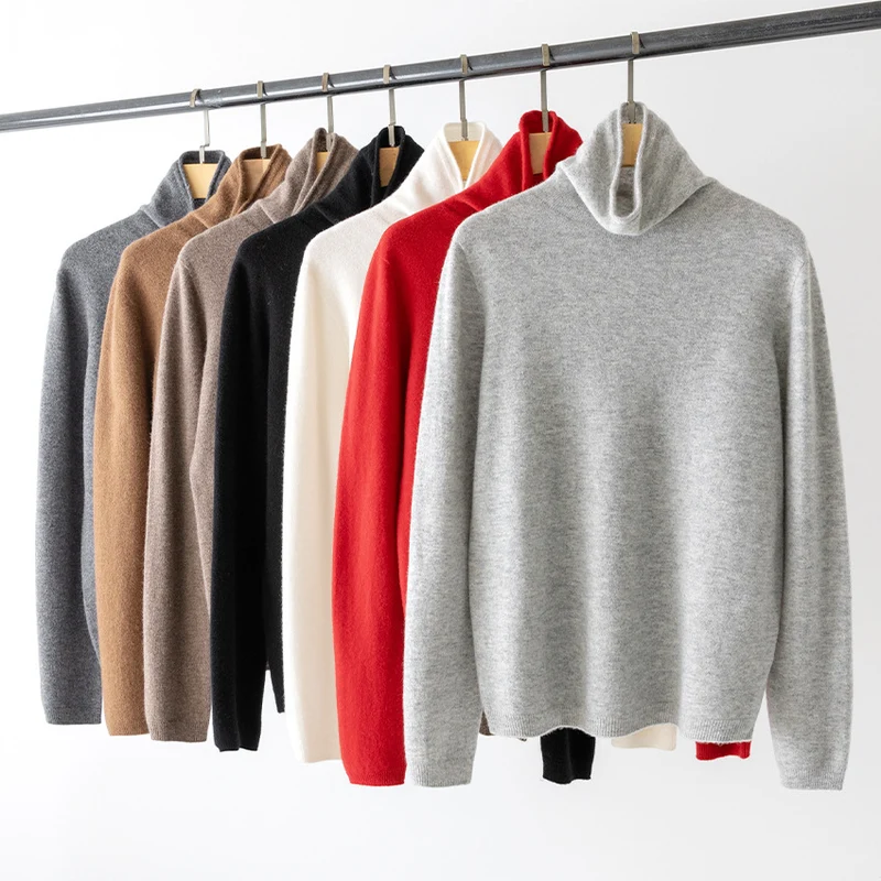 Damen Feiner Rollkragenpullover aus Kaschmir‑Mix mit schmaler Silhouette Nord Taschen