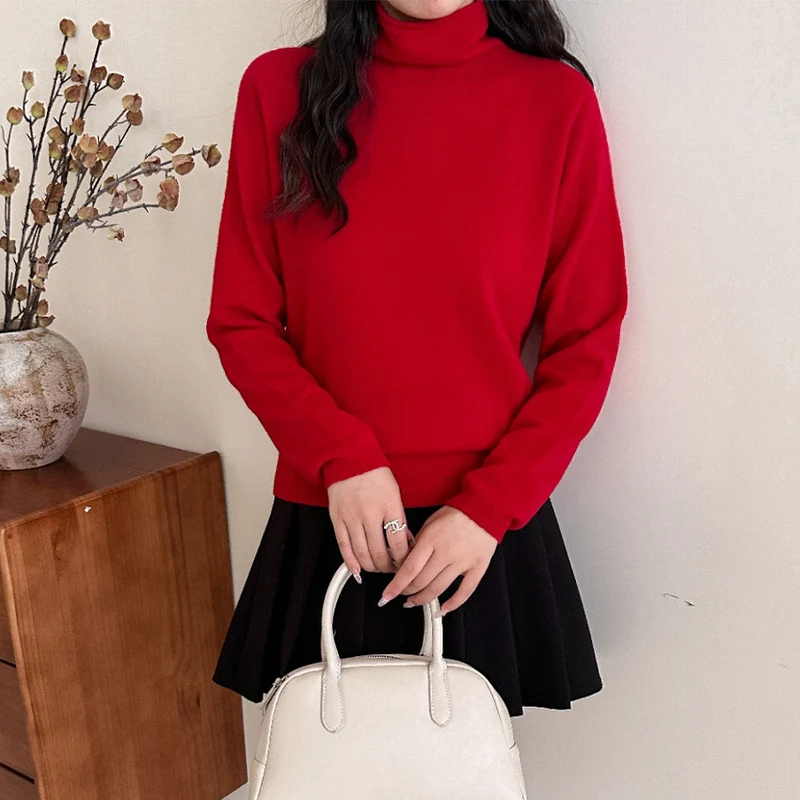 Damen Feiner Rollkragenpullover aus Kaschmir‑Mix mit schmaler Silhouette Nord Taschen