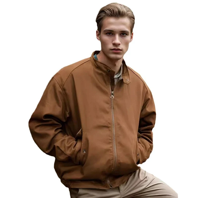 Herren Leichte Bomberjacke aus Nylon mit Reißverschluss, Pattentaschen und elastischen Bündchen Nord Taschen