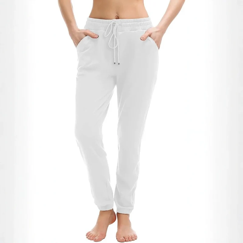 Damen Jogginghose mit hohem elastischem Bund, Tunnelzug und schmal zulaufenden Säumen Nord Taschen