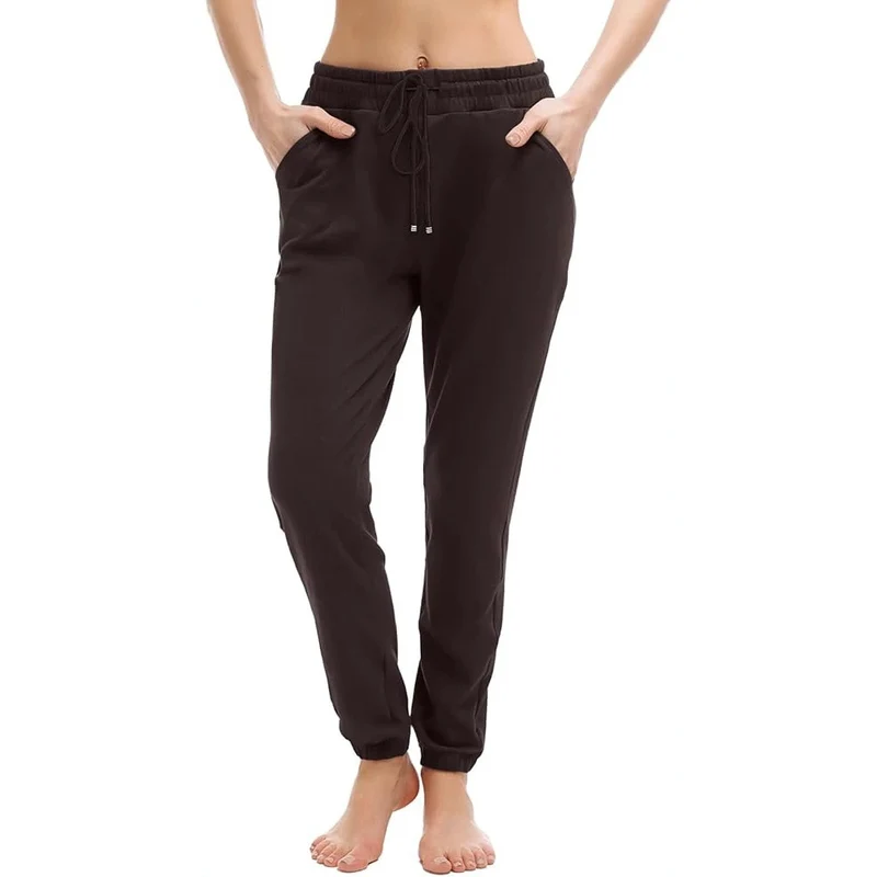 Damen Jogginghose mit hohem elastischem Bund, Tunnelzug und schmal zulaufenden Säumen Nord Taschen