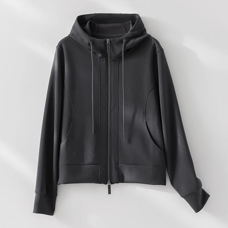 Damen Kapuzen-Performance-Zipjacke mit Reißverschluss und seitlichen Eingriffstaschen Nord Taschen