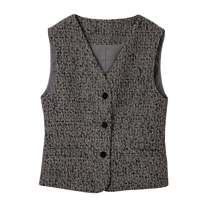 Damen Hochtaillierter Tweed-Midirock mit geradem Schnitt und leichter A‑Linie Nord Taschen