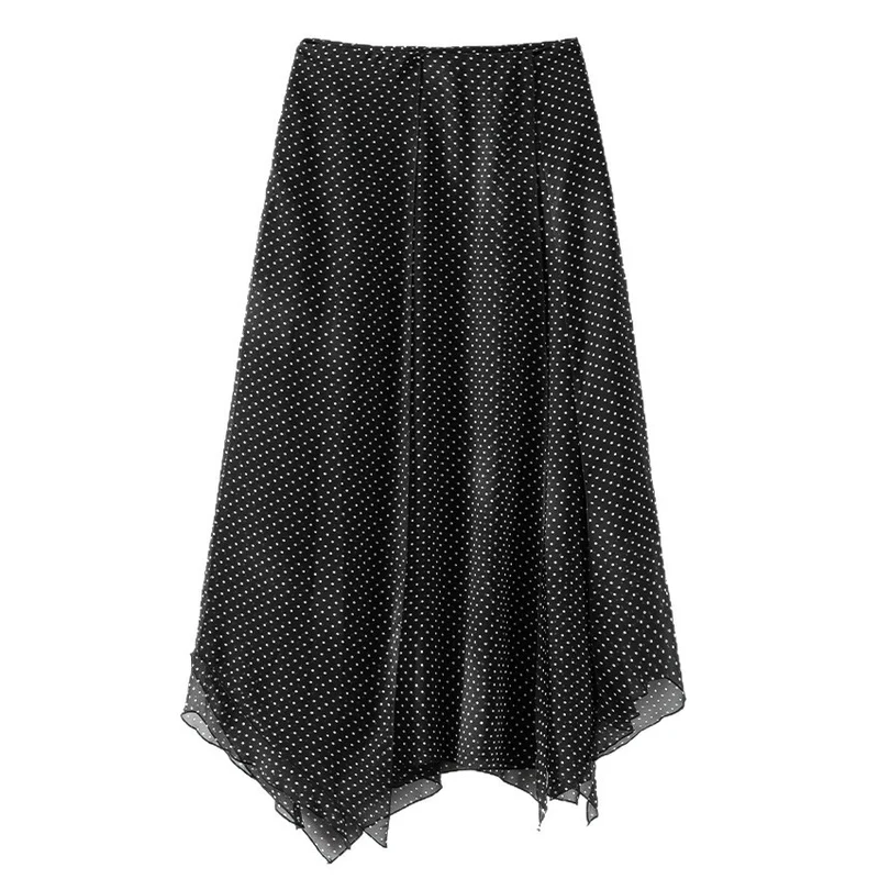Damen Chiffonbluse mit Schleifenkragen, feinen Pintucks und Tupfenmuster Nord Taschen