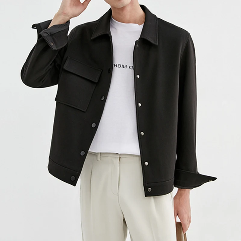 Herren Oversize-Utility-Jacke mit aufgesetzter Brusttasche und Druckknopfleiste Nord Taschen