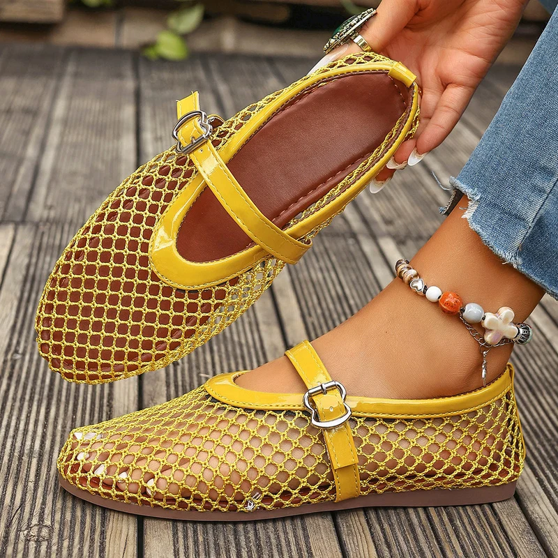 Damen Netzschuhe mit elegantem Riemen