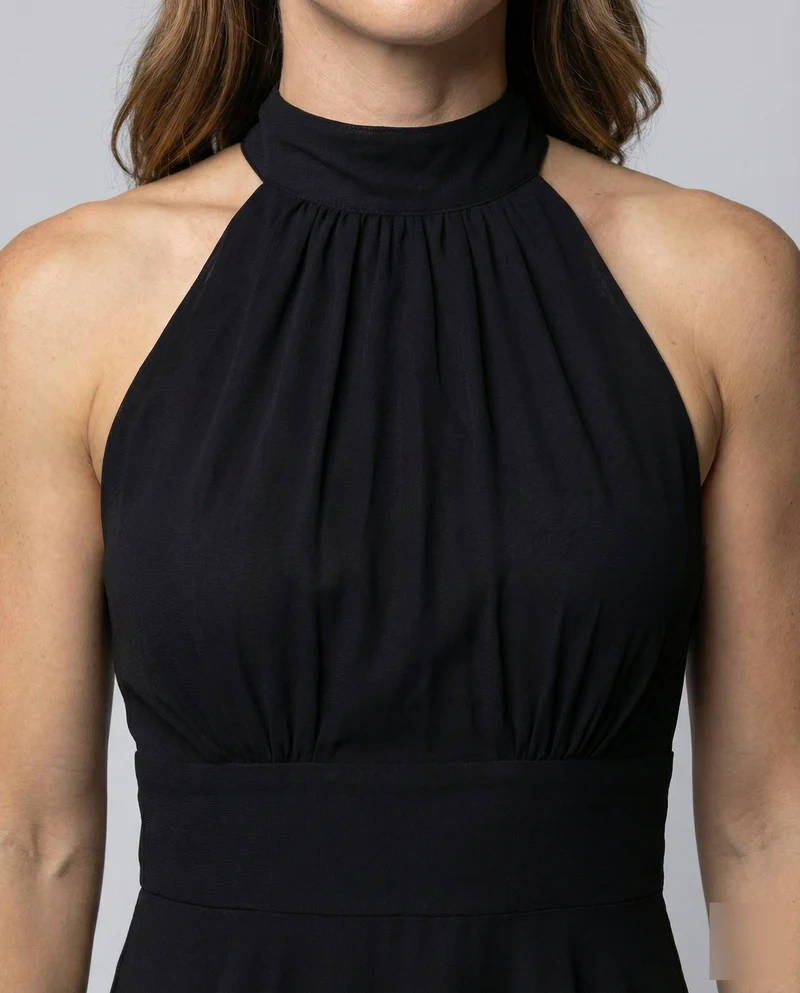 Damen Chiffon-Cocktailkleid mit Volant-Saum - Vittorelli