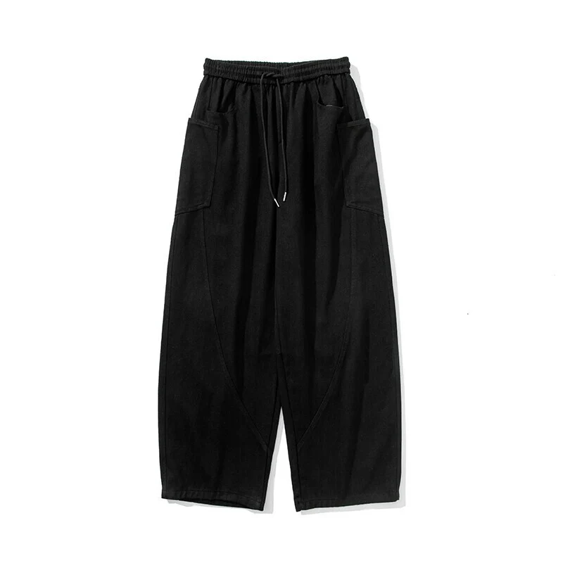 Herren Weite Loungehose mit Tunnelzug, aufgesetzten Taschen und markanten Panelnähten Nord Taschen