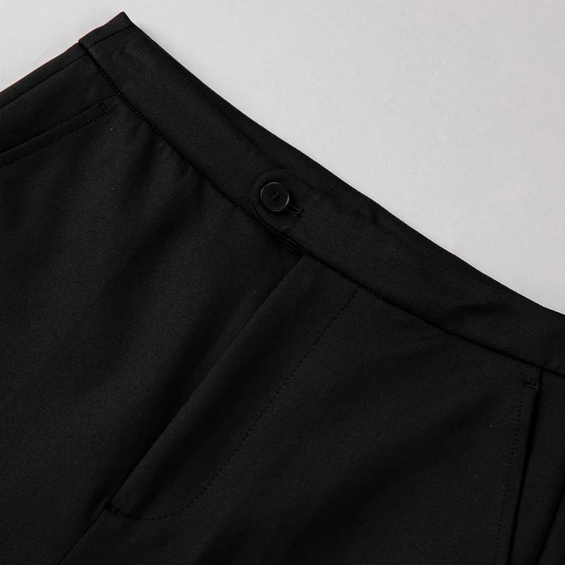 Damen Hochtaillierte klassische Anzughose mit Bügelfalte und schmalem Bein Nord Taschen
