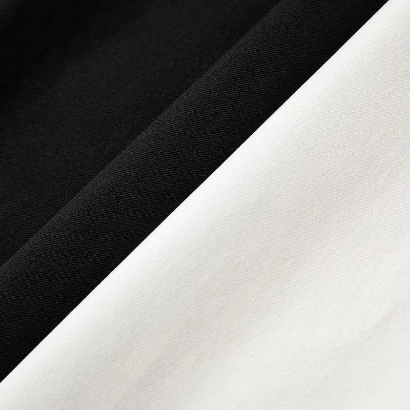 Damen Hochtaillierte gerade geschnittene Chino-Hose mit Bügelfalte Nord Taschen