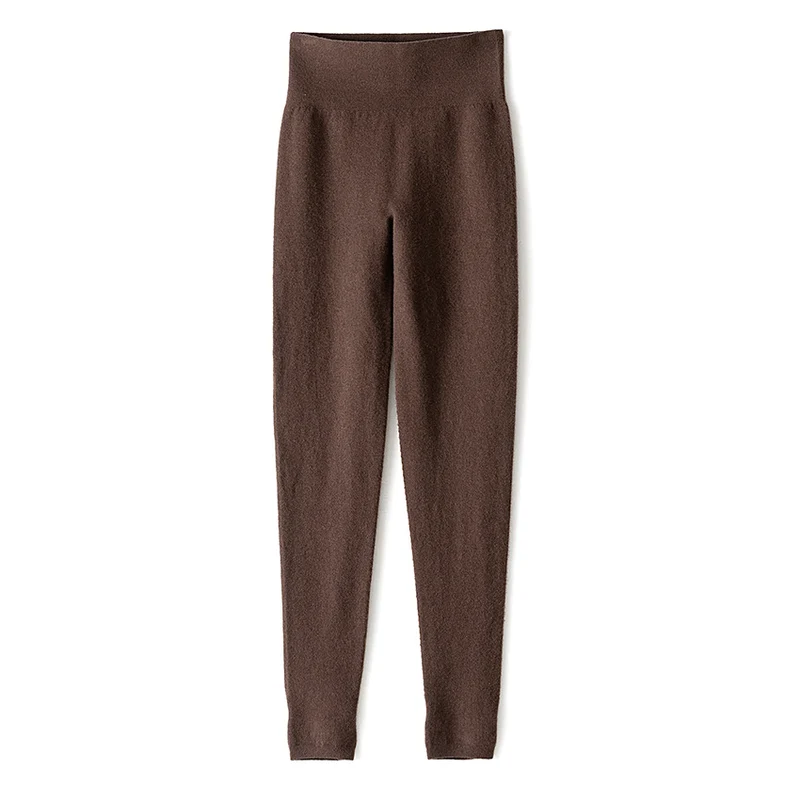 Damen Hochtaillierte Feinstrick-Leggings mit nahtlosem Komfortbund Nord Taschen