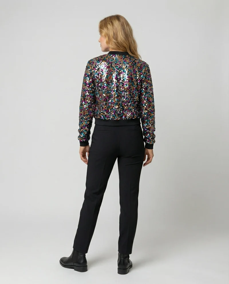Damen Bomberjacke mit Pailletten - Vittorelli
