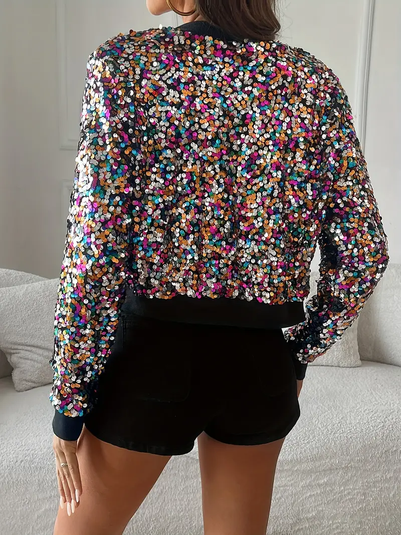Damen Bomberjacke mit Pailletten - Vittorelli